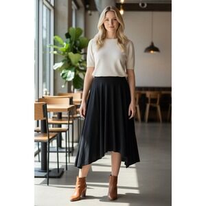 Women's Apt 9‎ Black Skirt Swing Knit Casual Flowy with Pockets Size 1X